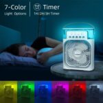 2-in-1 Portable Mini Humidifier Air Cooler Fan with Water Mist & Ice Box – Beat the Summer Heat - Image 3