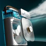 2-in-1 Portable Mini Humidifier Air Cooler Fan with Water Mist & Ice Box – Beat the Summer Heat - Image 2