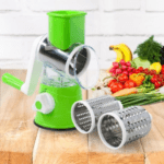 3-in-1 Manual Vegetable Slicer, Cutter & Shredder Machine | Rotary Drum Grater for Fast Kitchen Prep - Image 2