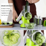 3-in-1 Manual Vegetable Slicer, Cutter & Shredder Machine | Rotary Drum Grater for Fast Kitchen Prep - Image 3