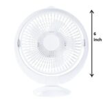 Mini Portable 6 Inch Table Fan | Low Noise & Ultra Quiet Desk fan | Rechargeable/USB Cooling Fan - Image 3