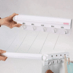 4 Line Retractable Clothesline - 3.2m Space Saving Wall Mounted Laundry Dryer - Image 3