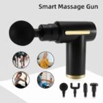 Portable Smart Electric Massage Gun for Deep Tissue Muscle Pain Relief & Recover | with 4 Interchangeable Heads